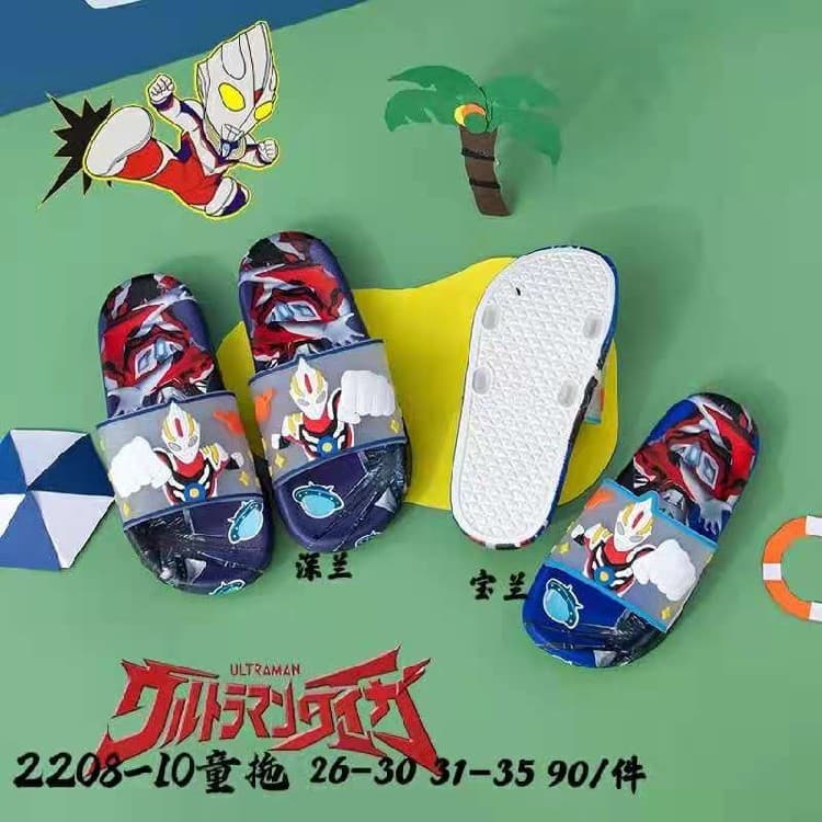 Verão Ultraman capitão américa sandálias do bebê chinelos interior bonito antiderrapante casa crianças pai-filho chinelo