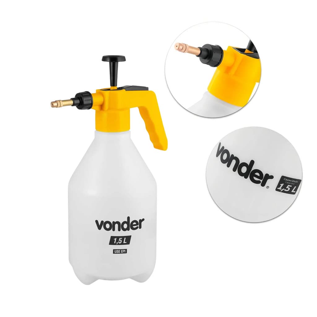 Pulverizador Manual 1,5 Litros Com Compressão Prévia Vonder