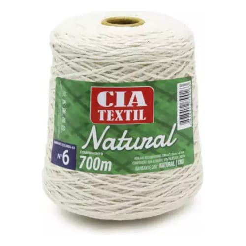 Barbante Cia Têxtil N°6 Cone 700m 100% Algodão
