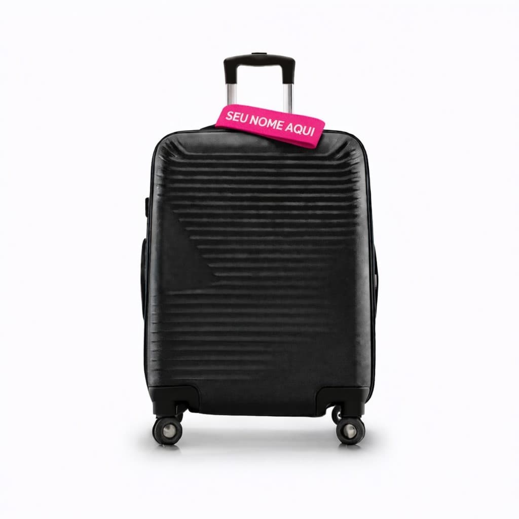 Tag Mala Personalizada Nome Etiqueta Viagem Identificação Bagagem Durável Prático Elastico Ajustavel Dia a Dia Travel