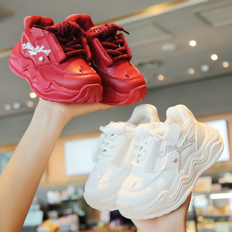 2 outono inverno sapatos infantis femininos 2025 novo estilo na moda 3 vermelho meninas sapatos esportivos meninos 4 beb