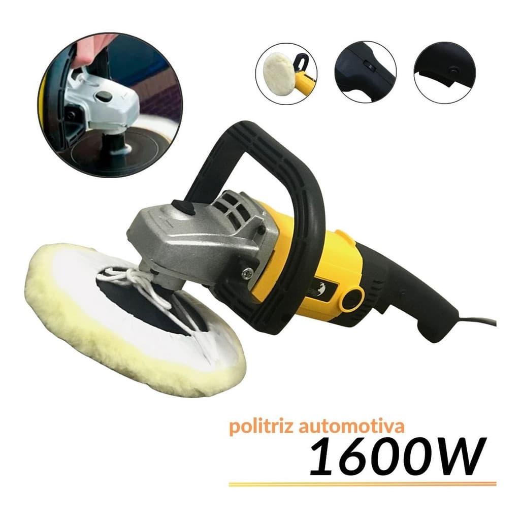 Politriz Automotiva Angular 1600W Profissional 6 Velocidades 7 Pol