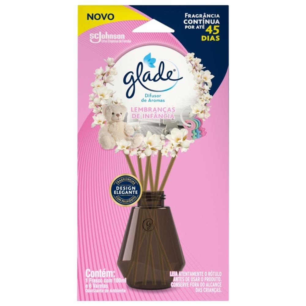 Difusor de Ambiente Glade 100ml Lembranças de Infância Aromatizador Casa Perfume Suave