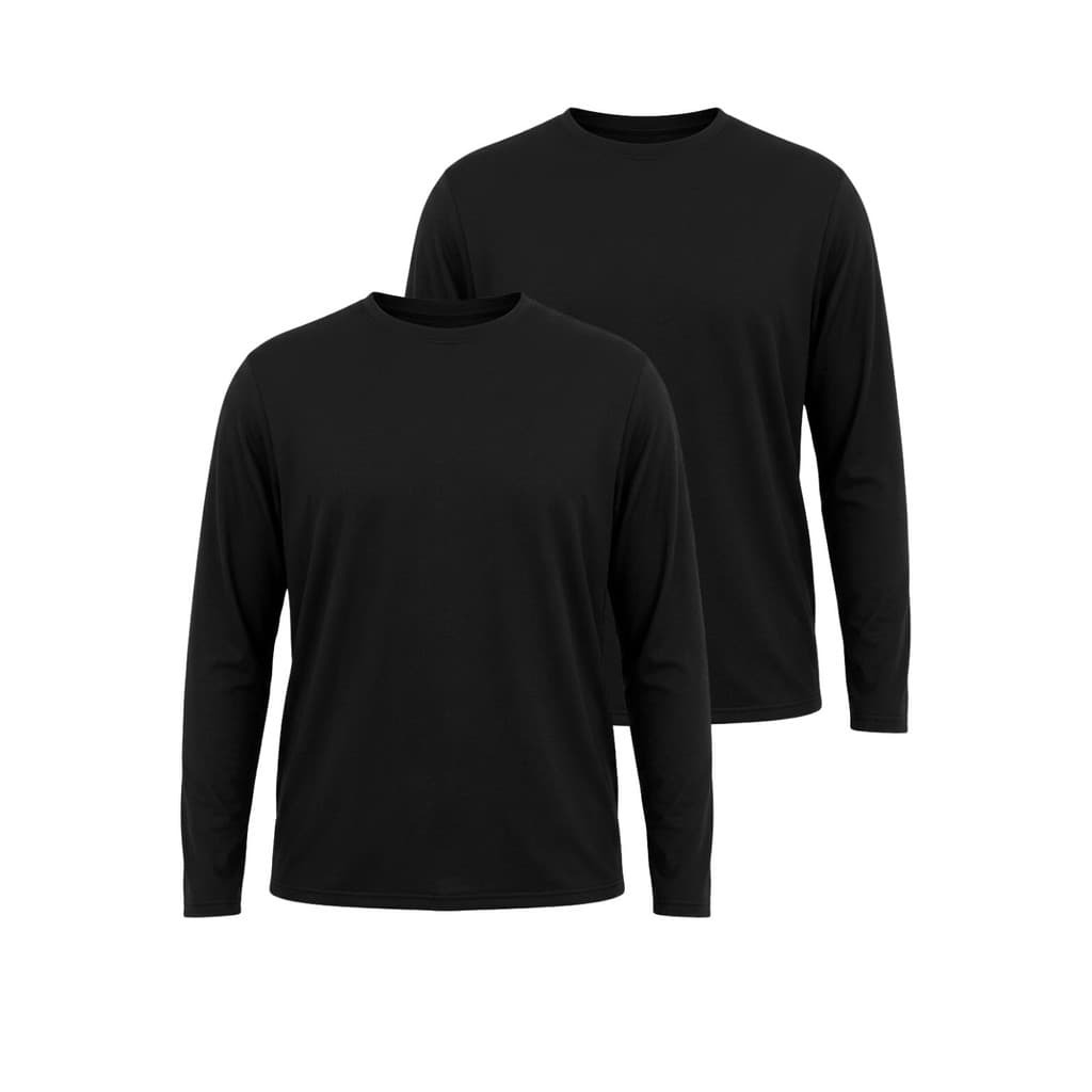 Kit 2 Camiseta Termica Masculina Longa Segunda Pele Peluciada Não Faz Volume Confortavel Para Frio