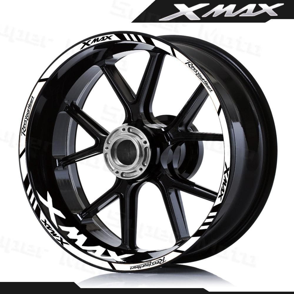 Para Yamaha XMAX 150 250 300 Xmax300 xmax250 xmax150 X MAX 250 Adesivos Refletivos para Rodas de Motocicleta Vinil Scoot