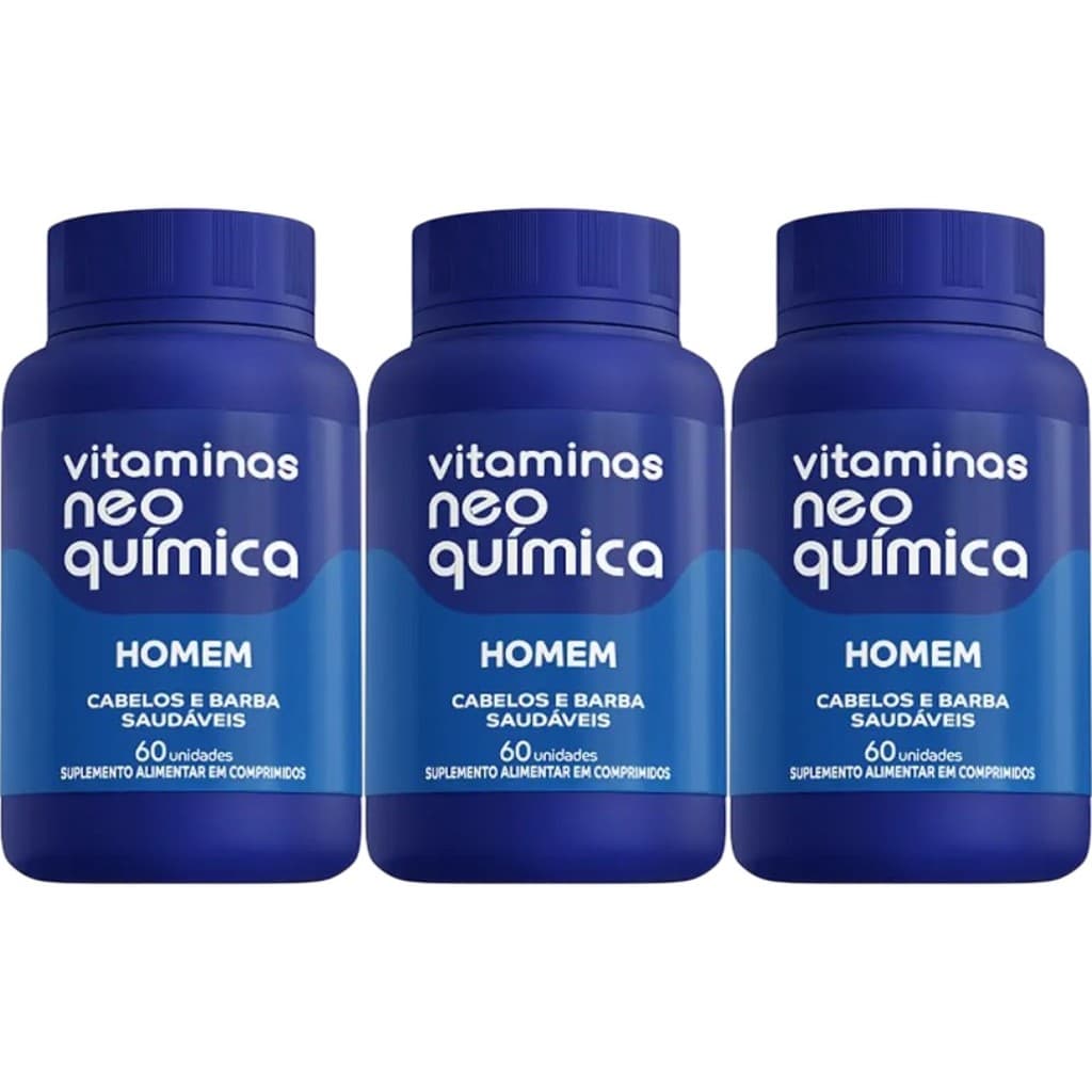 Kit 3 Vitamina Homem c/ 60 Comprimidos - Neo Química