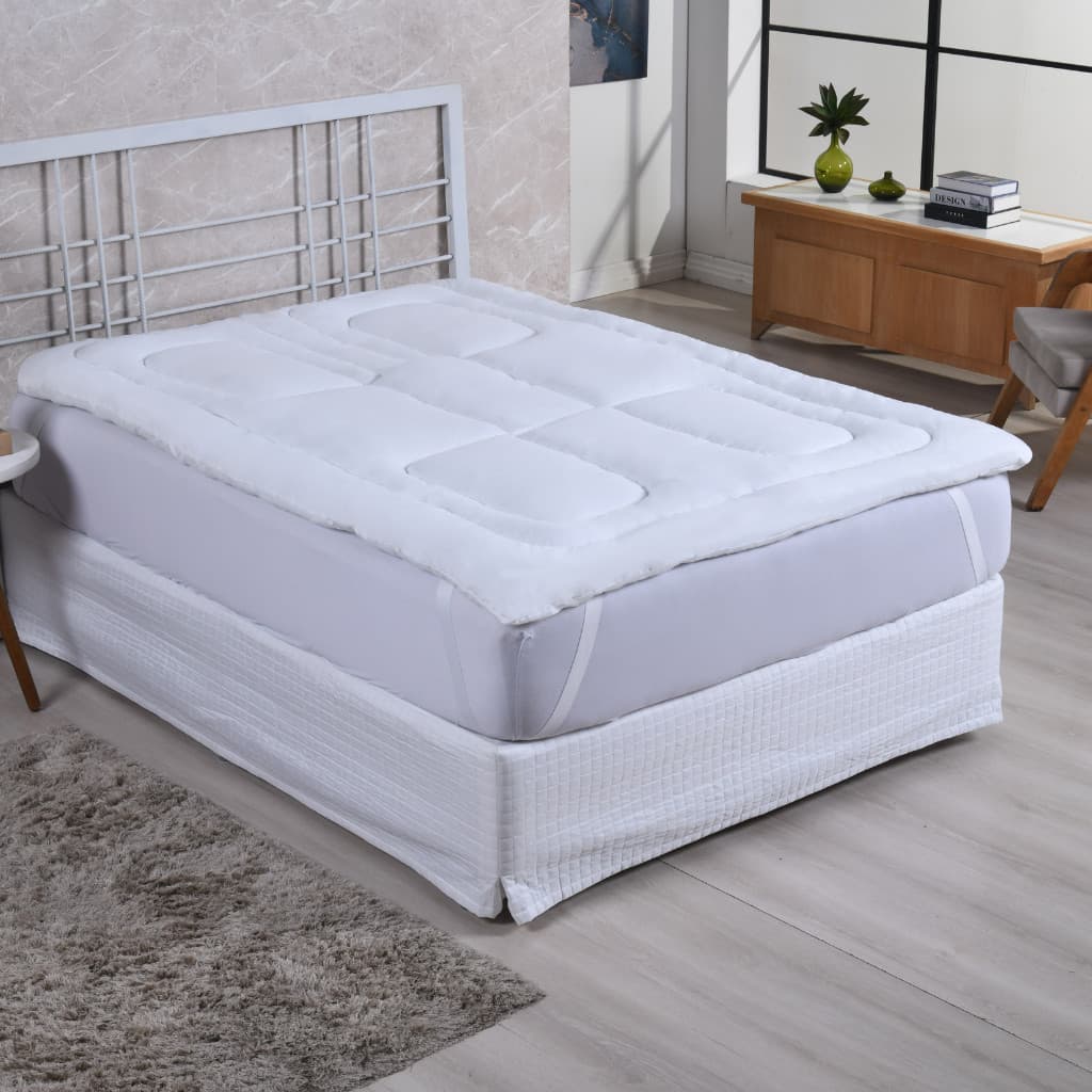 Pillow Top Casal/Queen/King Protetor de Colchão Extra Macio Com Elástico Ajuste Perfeito