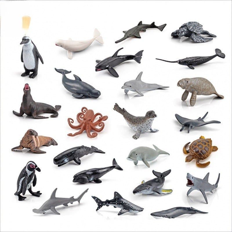 Simulação Conjunto de Animais Marinhos Conjunto de Animais Marinhos Baleia Tubarão Ornamentos da Criatura Submarina