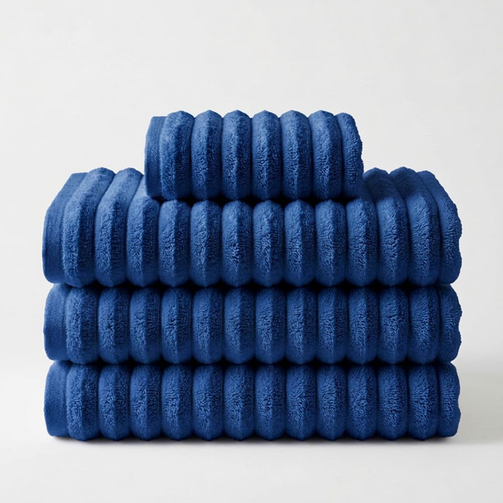 Jogo de Toalha Banho Banhão e Rosto Wave 4 Peças Absorção Rápida 100% Algodão Super Macia Casa Dona