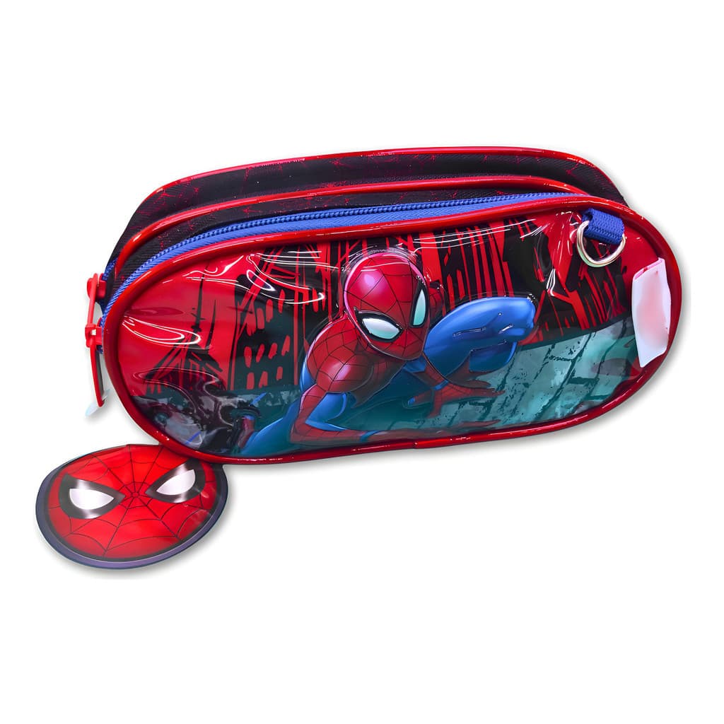 Estojo Infantil Azul Spider-Man Homem-Aranha Escolar