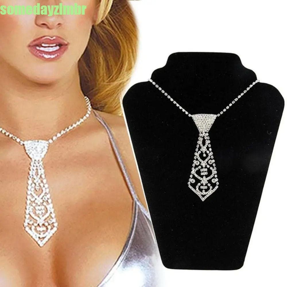Gravata com strass SOMEDAYZL0M, gravata feminina brilhante com lantejoulas metálicas, gravata para terno de negócios, ca