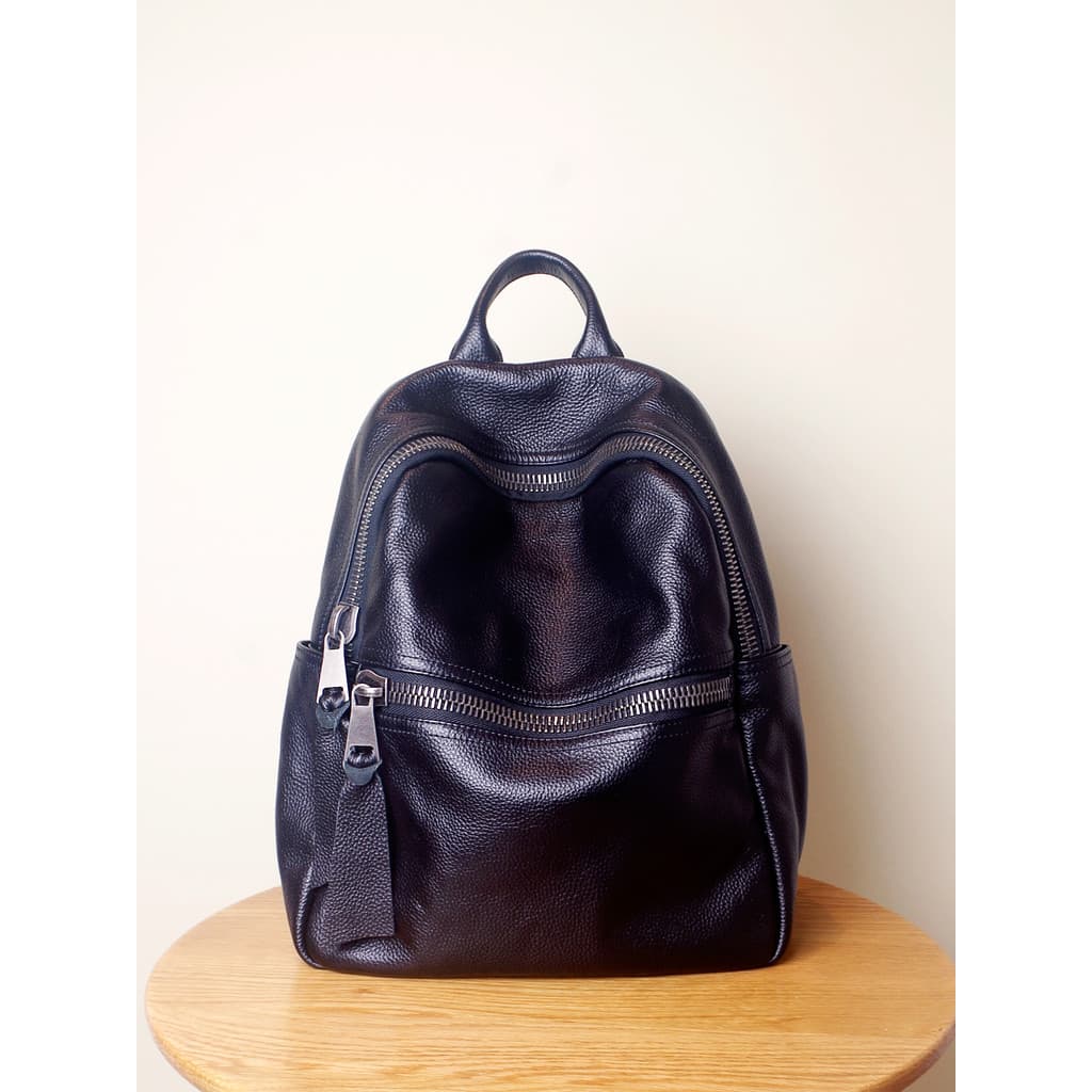 Commuter mochila de couro genuíno feminina grande capacidade primeira camada mochila masculina 2026 novo estilo bolsa es