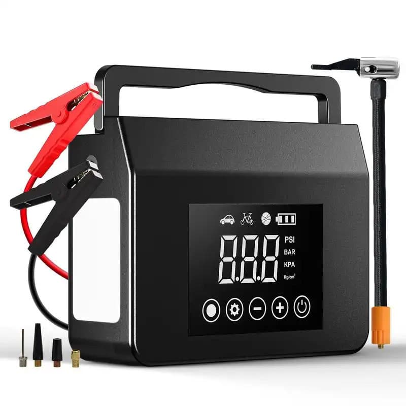 Hieha4000a Car Jump Starter Com Compressor De Ar 150PSI Tire Inflator 12V Power Bank 15000mAh LED Light Type-C Carga Ráp