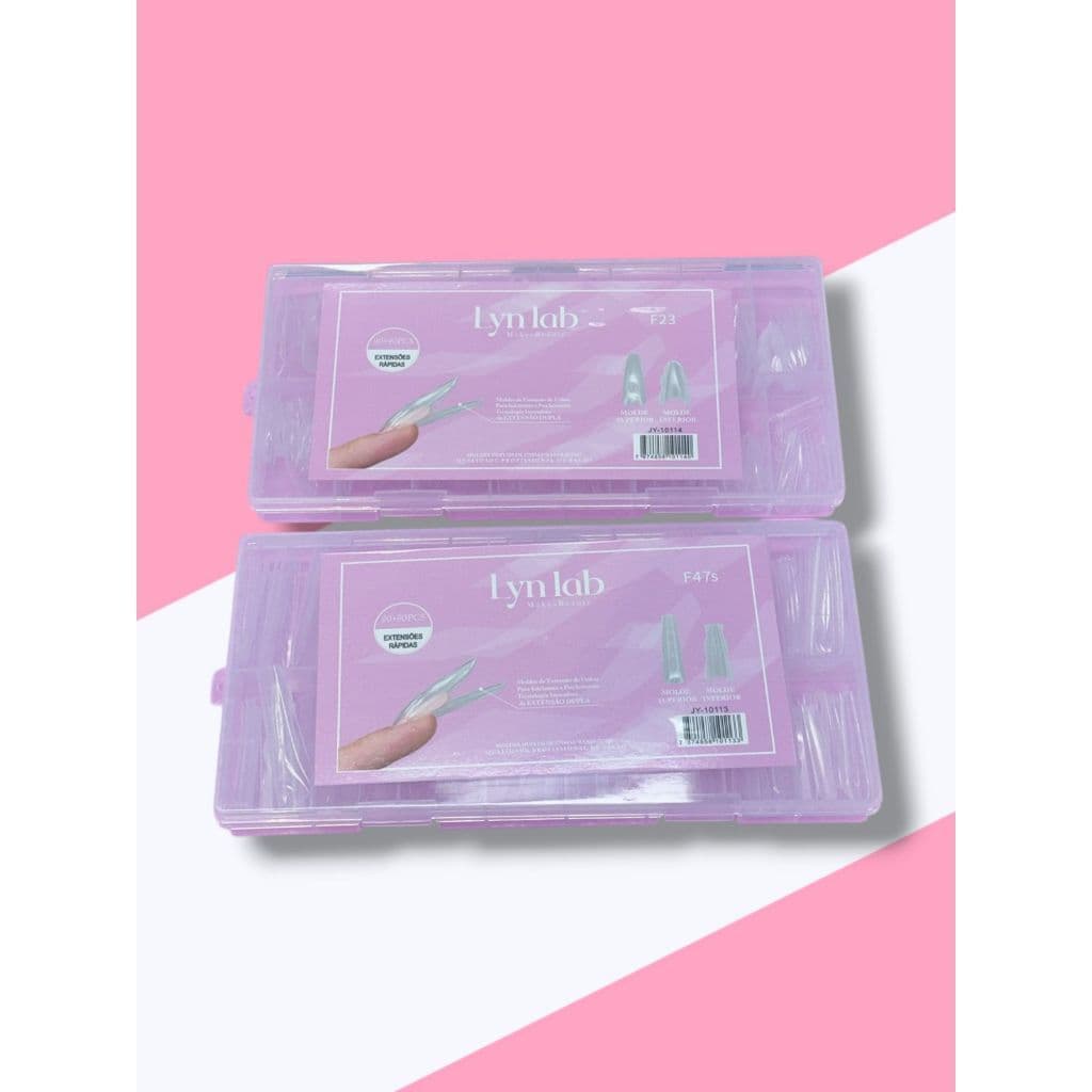 Tips Unhas Molde Duplo 180pcs (Topo + Base) Extensão Gel Almond Bailarina