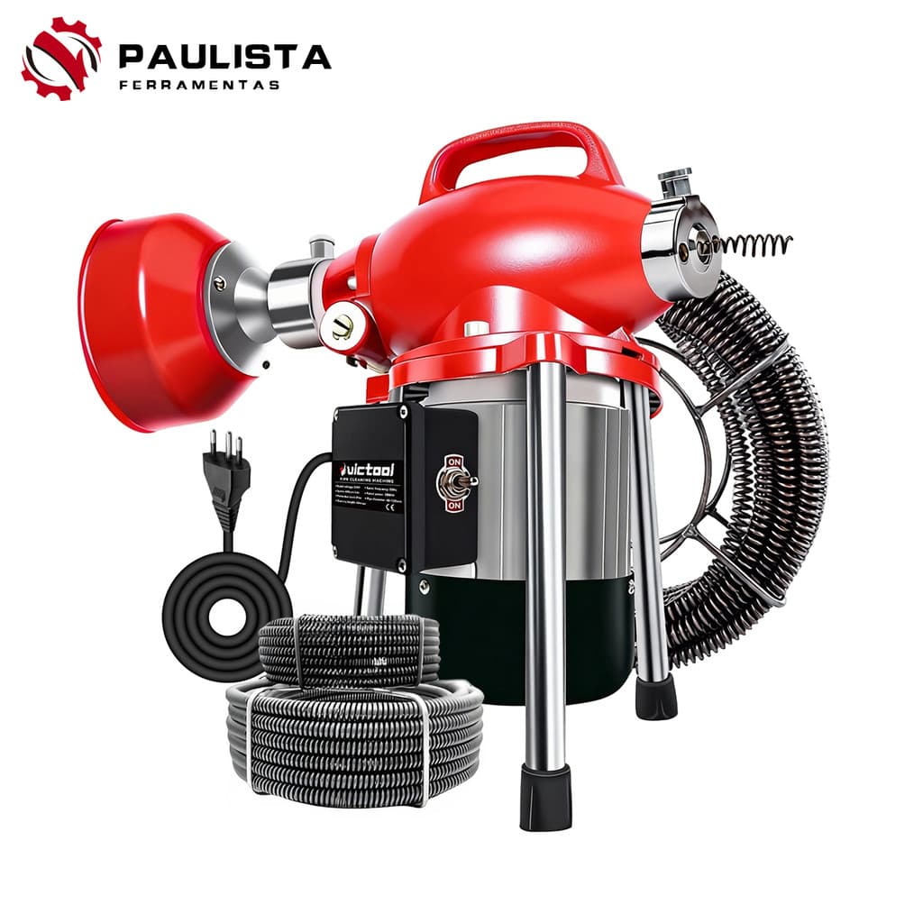Limpador De Ralo Elétrico De 2800 W , 19.5 Metros De Comprimento , 20-100 Mm De Diâmetro .