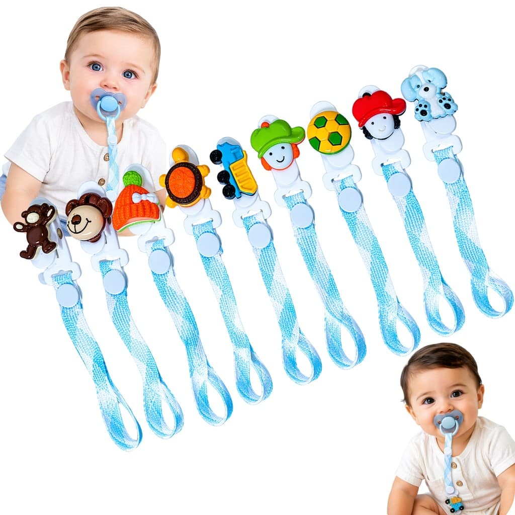 Kit até 10 Unidades Prendedor de Chupetas Variados Bebê Clipe Fixação Colorido