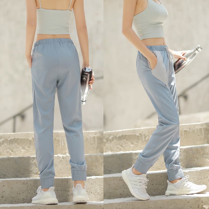 Calças esportivas de secagem rápida Leggings femininas soltas calças casuais ginásio correndo Sweatpants Ultra-leve fino