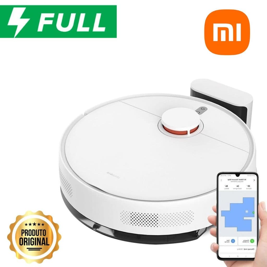 Robô Aspirador Xiaomi S40C 5mil PA Inteligente Aspira Passa Pano Auto Recarga Silencioso App