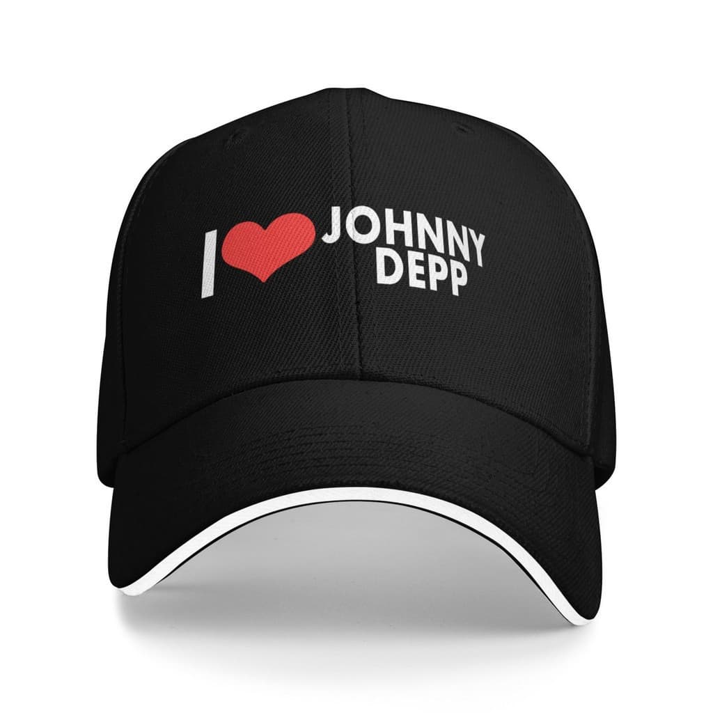 Johnny Depp I Love Heart Impresso Ator Hollywood Venda Barata Boné De Beisebol Engraçado
