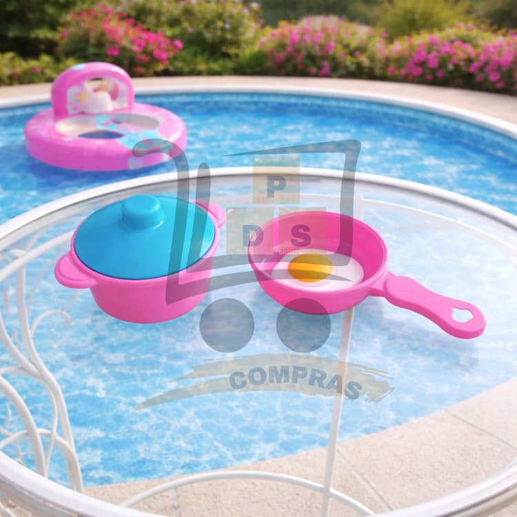 Brinquedo Cozinha Infantil Kit Panelinhas Com Ovo Panela E Frigideira Faz De Conta Plastico