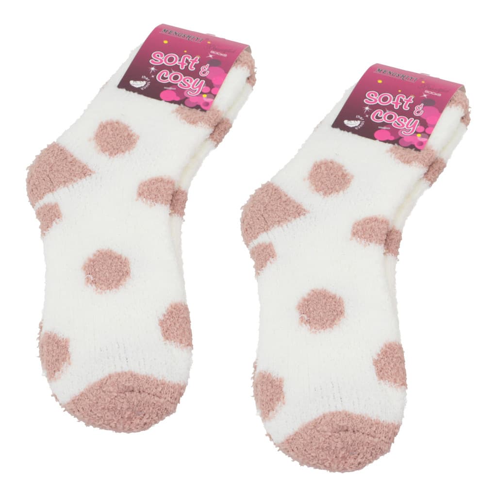 Kit 2 Pares Meia Feminina Cano Alto Estampada Microfibra Macia Quentinha Inverno Cores