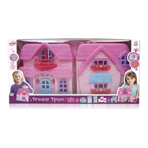 Casa Boneca Portatil Infantil Maleta Com Luz Som Moveis Acessorios Brinquedo Educativo