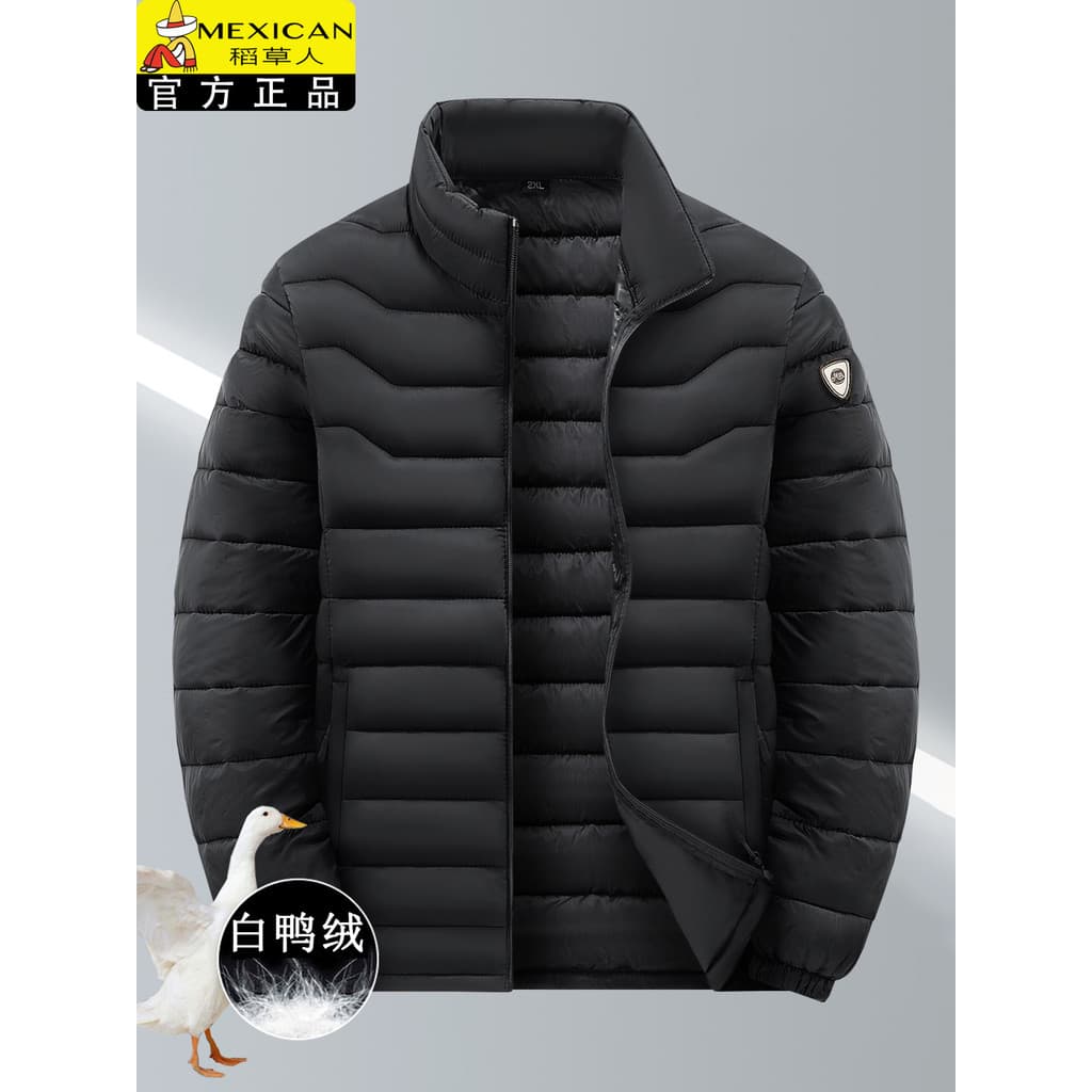 Inverno novo estilo costelas de porco para baixo jaqueta masculina leve para baixo pato para baixo gola alta masculina c