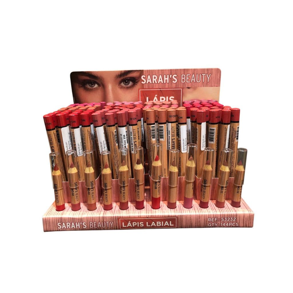 Lapís Contorno de Boca Sarah s Beauty  Varias Cores Vibrantes 1 Unidade