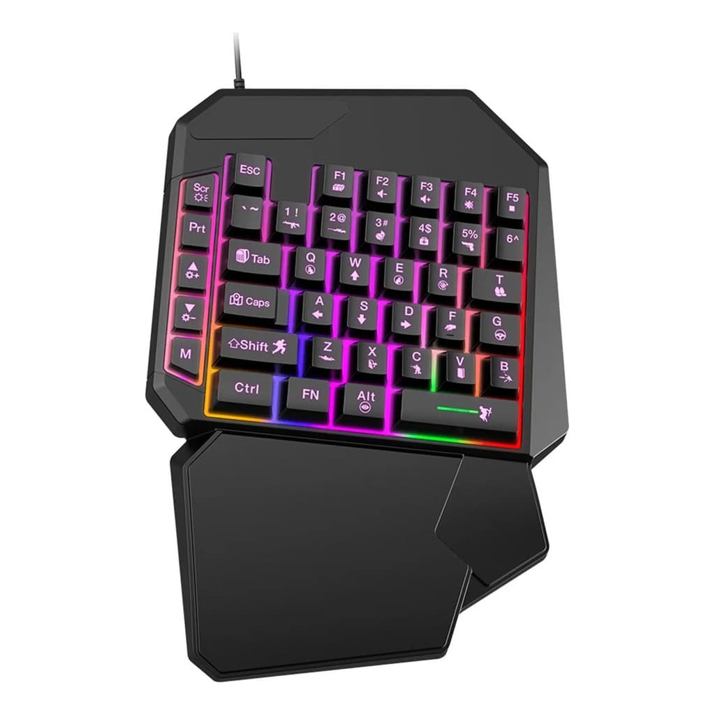 Teclado Gamer Ergonômico Portátil – Conforto e Desempenho para Jogos, Compacto e Leve