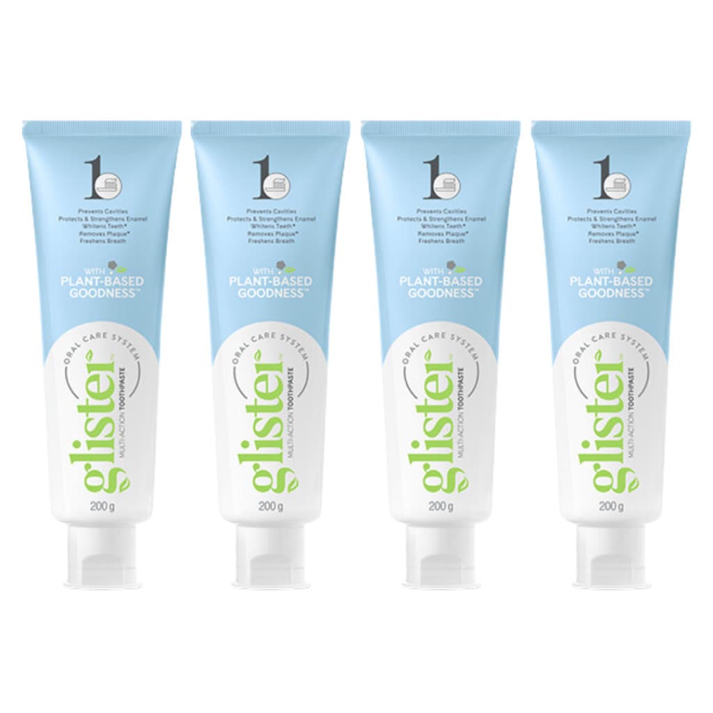 Creme Dental Glister A. 200gr Kit 4 unid. Dentes Brancos
