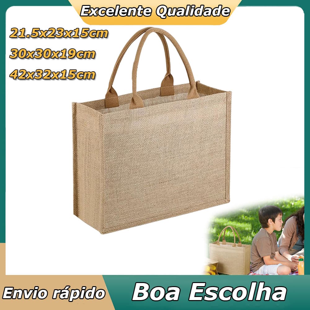 sacolas de serapilheira reutilizáveis sacola de compras sacolas de dama de honra para lanches