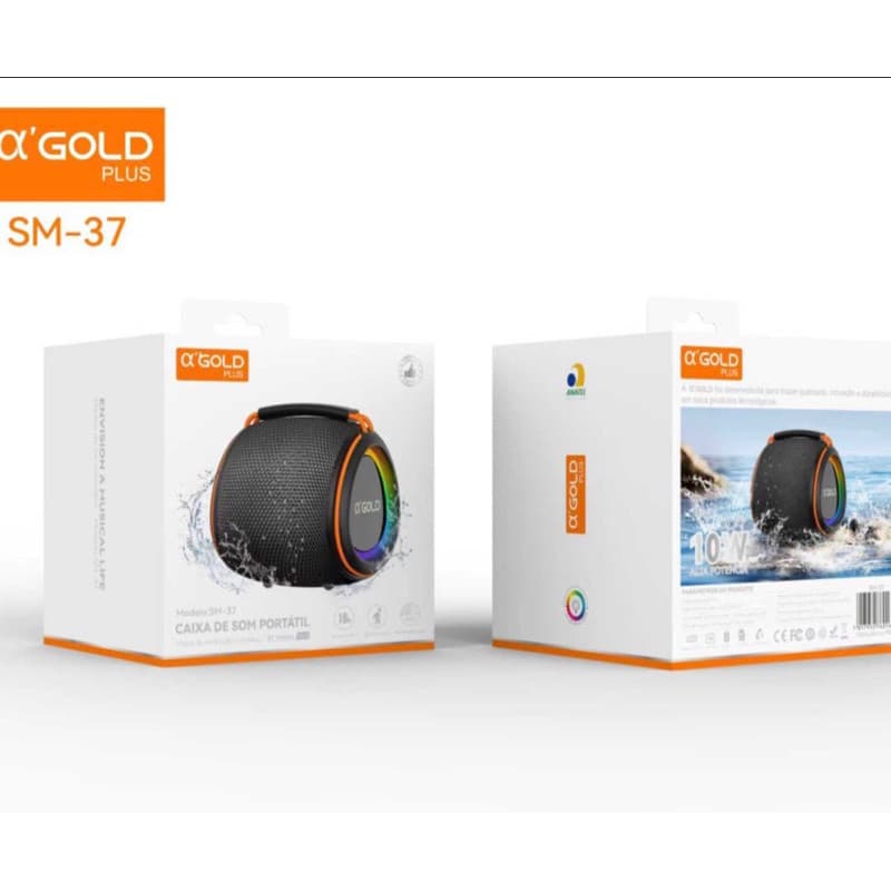 Caixa De Som agold Sm-37 Portátil À Prova D'água