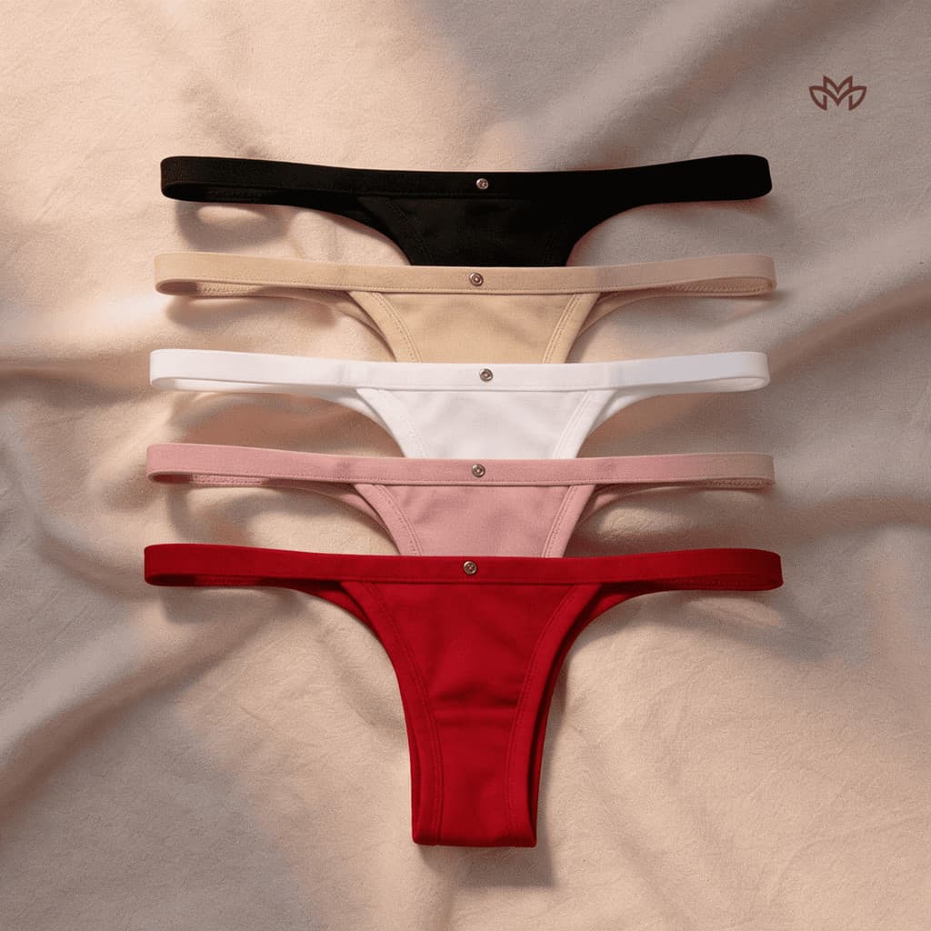 Kit 5 Calcinha String Feminina em Poliamida Fio Dental Macia Confortável