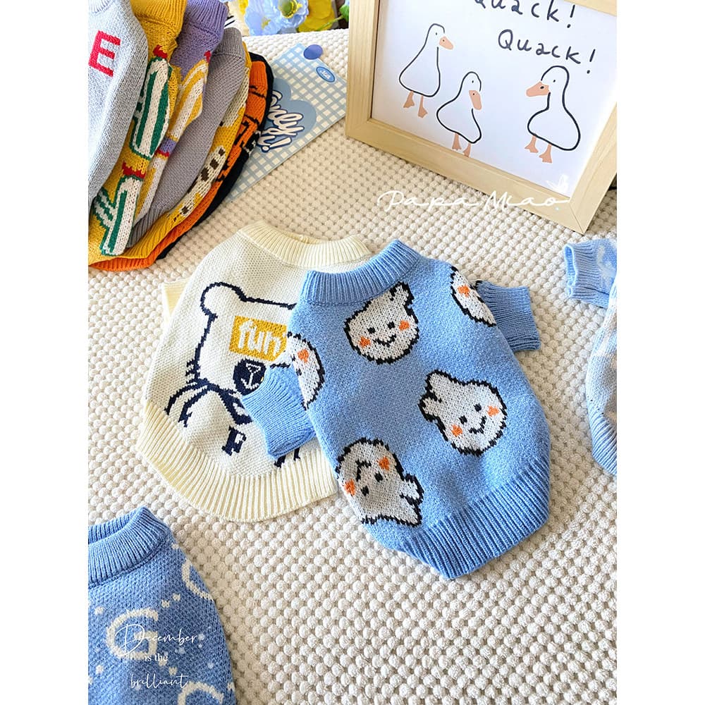 Gato cão outono inverno roupas para animais de estimação macio ceroso bonito urso Polar pequeno camisola pequeno cão ing