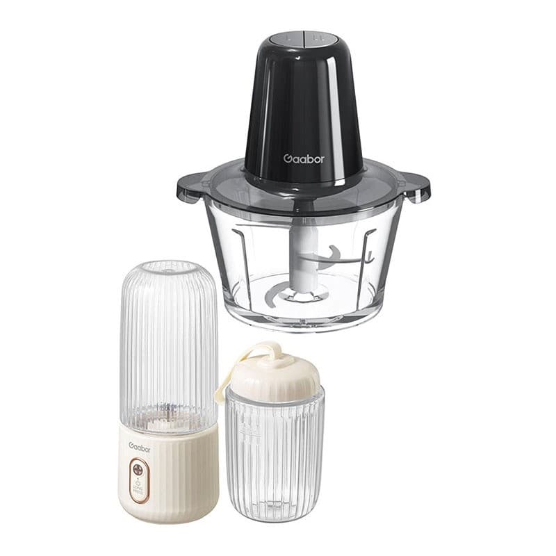 [Oferta Combinada]Gaabor Espremedor de Frutas Portátil USB com Copos 350ml e 280ml FP03T + Moedor de Carne 2L MG-15M02A