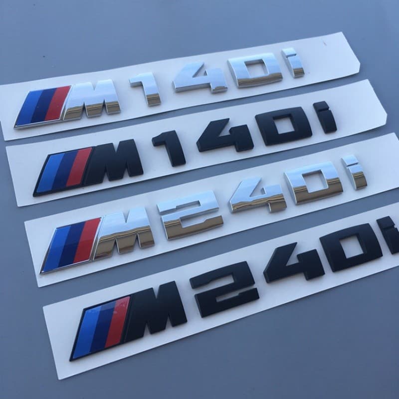 Dedicado BMW m140i m240i logotipo do carro palavra logotipo 1 série 2 série modificado logotipo da cauda traseira adesiv