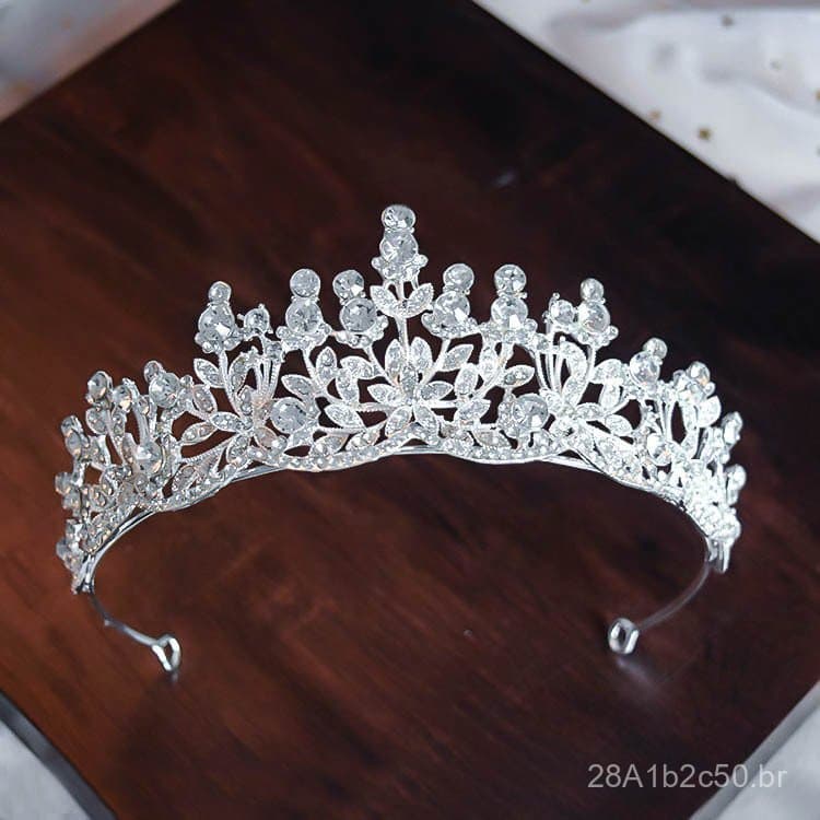 Coroa de Joias de Noiva Barroca em Cristal, Acessório de Cabelo de Noiva Feito à Mão para Fotografia de Casamento, Acess