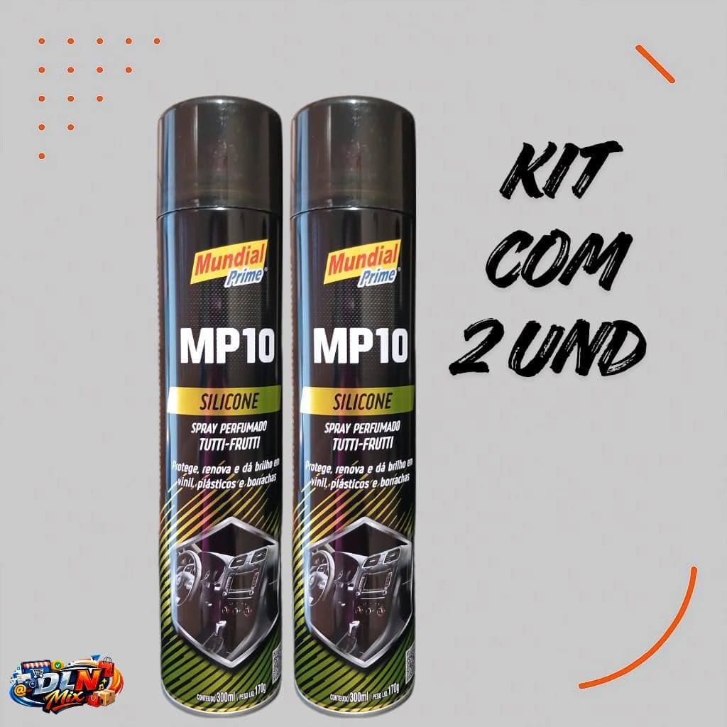 Kit 2 Silicone Spray Tutti Frutti 300ml Multiuso, Carros,Couro, Borracha Plástico, Proteção e Brilho