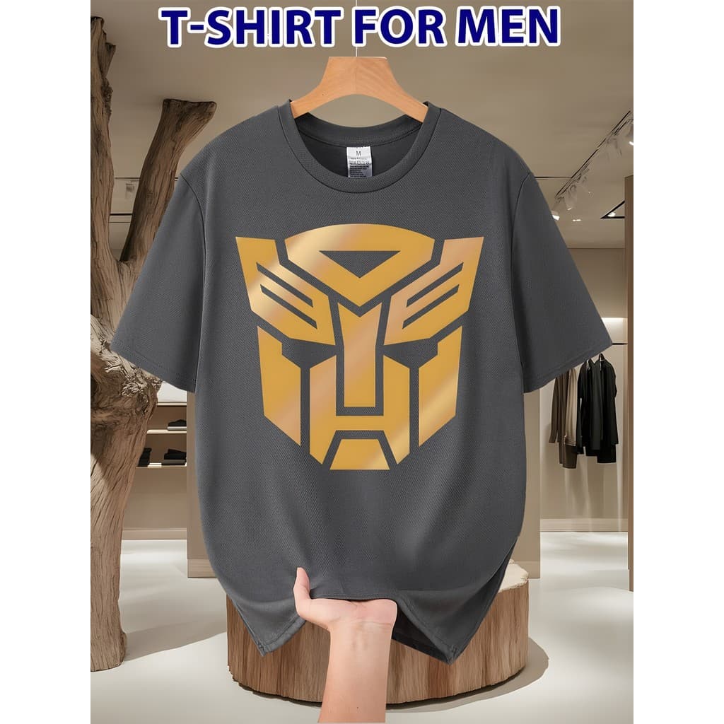 OFERTA A T-shirt de Manga Curta com o Tema "Autobots" da Série Transformers é Elegante e Prática, Perfeita para o Uso Di
