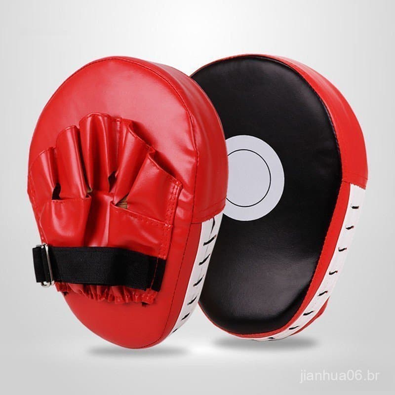 1PC Boxe De Treinamento Mitts Pad De Punch Proteção Pu De Couro Punching Mitt Fight Ajustável Muay Thai Luvas Portáteis