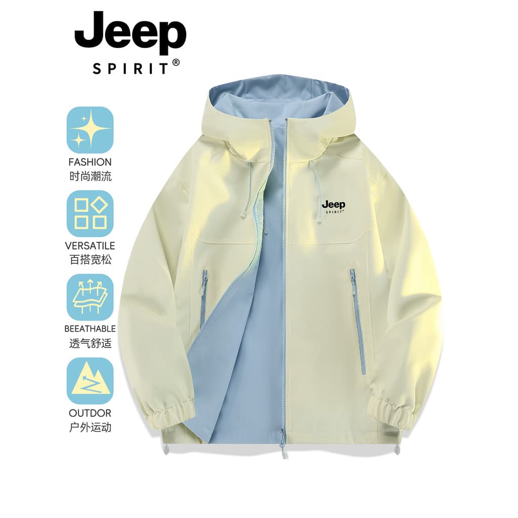 JEEP jaqueta feminina outono inverno 2026 novo estilo ao ar livre pequena jaqueta esportiva enorme boa aparência jaqueta