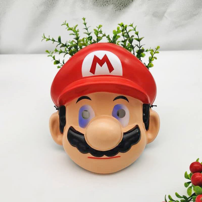 Máscara Infantil De Palco De Halloween Para Festa Super Mario