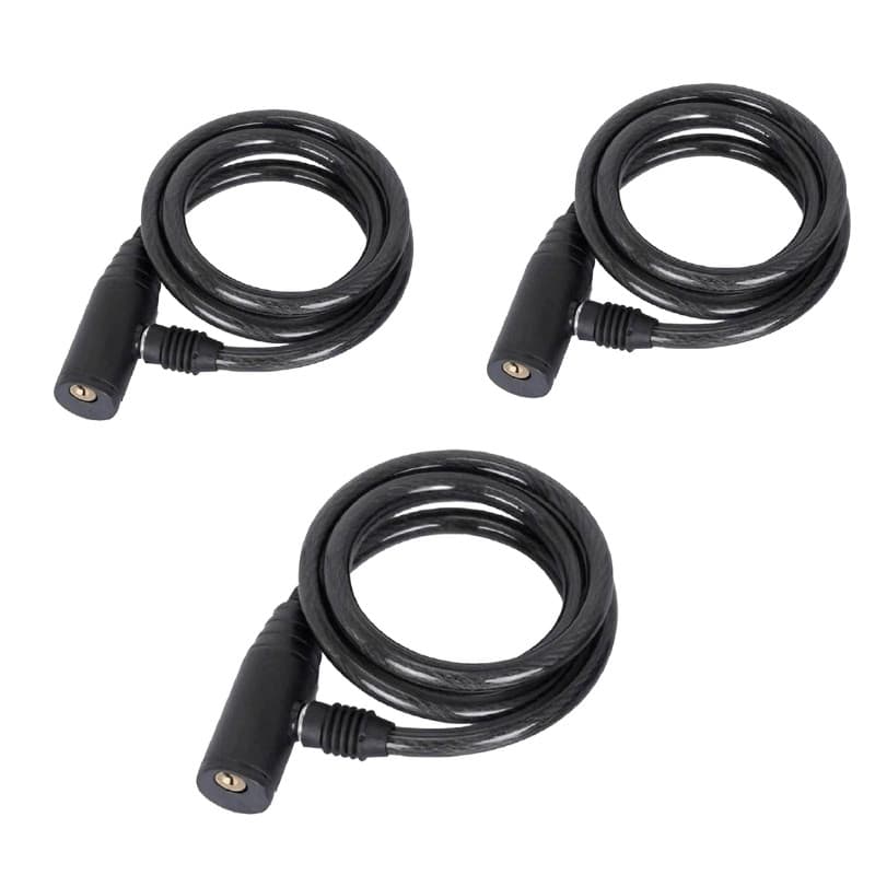 Kits de Cadeado Para Bicicleta e Moto Com Cabo De Aço 64 Cm