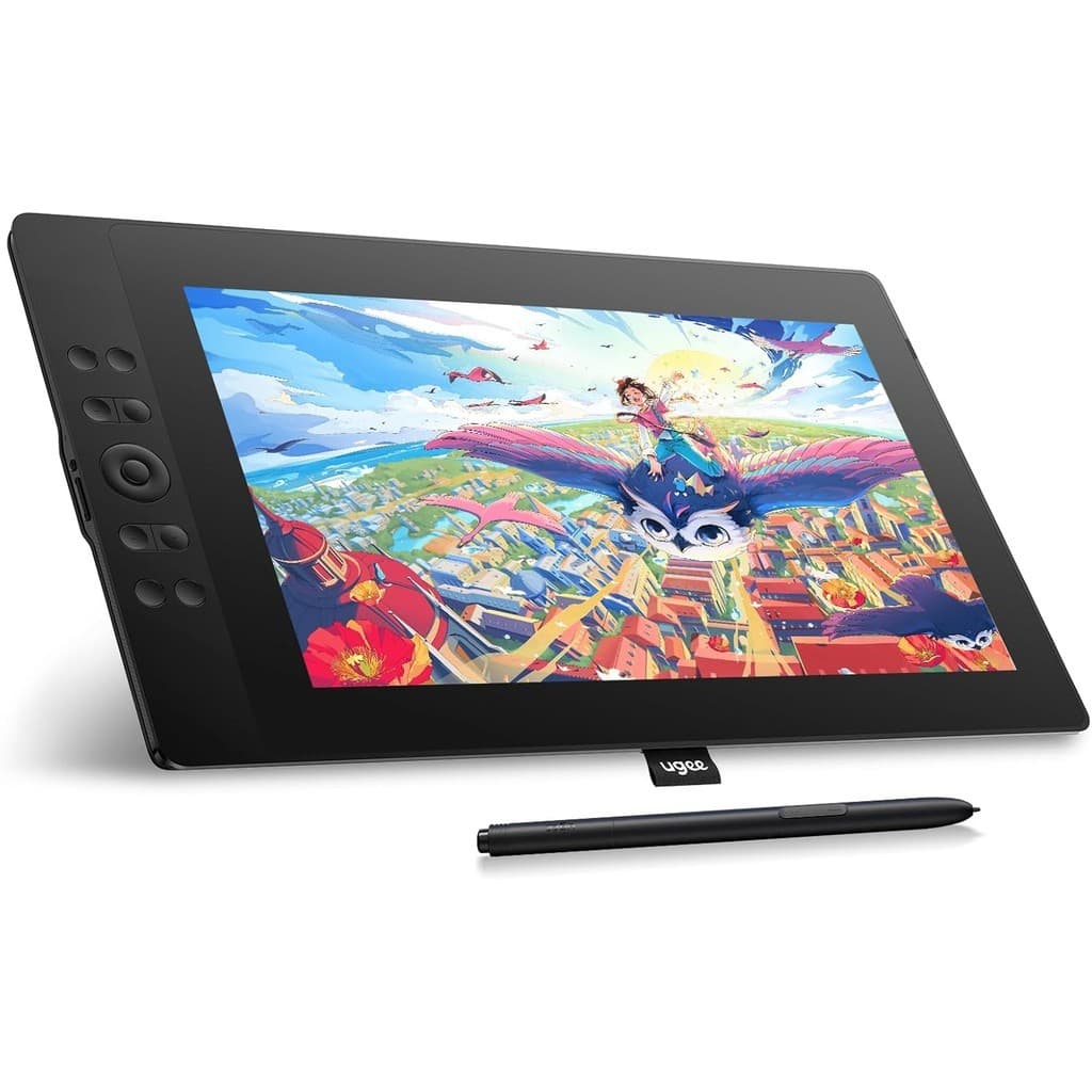 UGEE Tablet Gráfico 15,4" UE16, Tela Laminada 143% sRGB, 8+1 Teclas de Atalho, Caneta Sem Bateria, 16K Níveis de Pressão