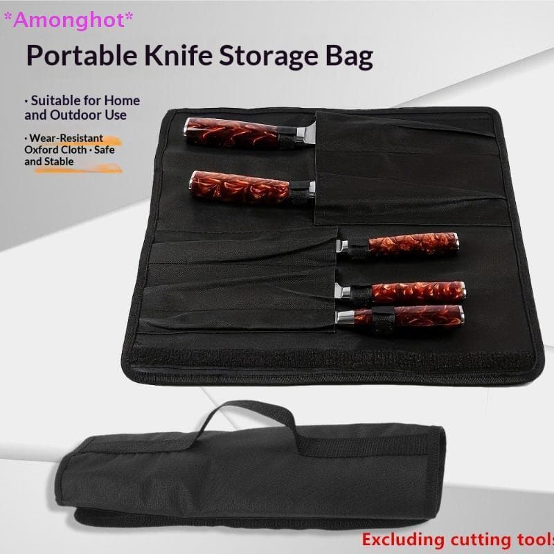 Entrehot > Saco De Rolo De Faca De Chef Preto 5 Bolsos Estojo De Transporte Portátil Oxford Facas De Cozinha Sacos De Ar