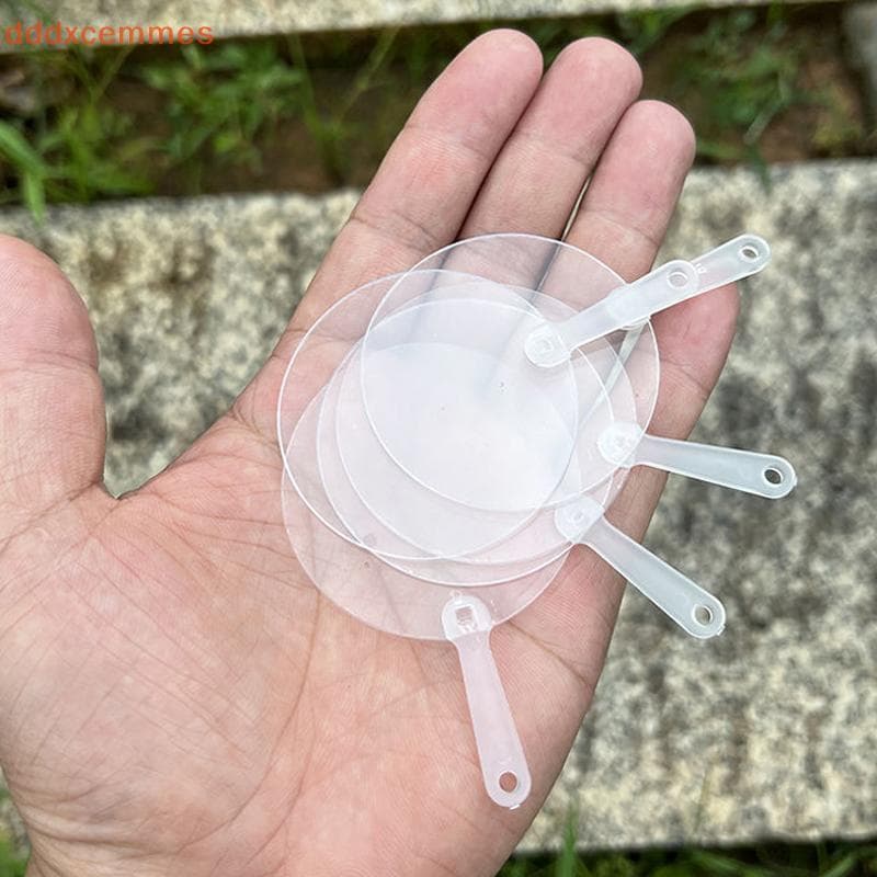 [dddxcemmes] DIY 50 Pcs 5 Cm Mini Leques Transparentes Em Branco Para Crianças Artesanato Projeto De Arte Uso Festa De C