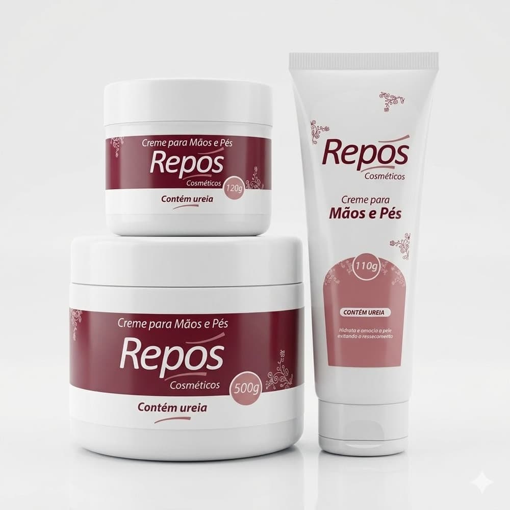 Creme para Mãos e Pés com Ureia Repós - 110g, 120g e 500g