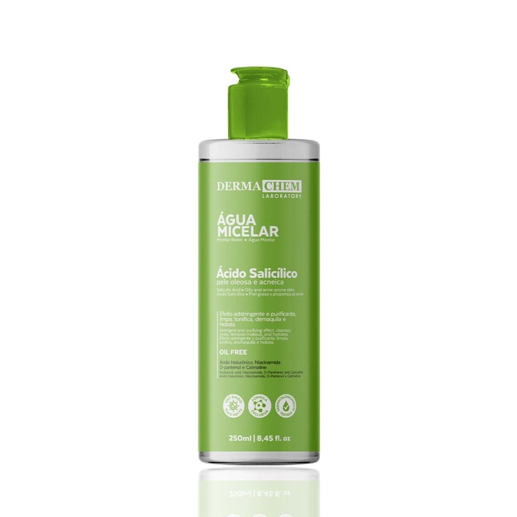 Água Micelar Antioleosidade Dermachem Ácido Salicílico e Niacinamida Demaquilante 250ml