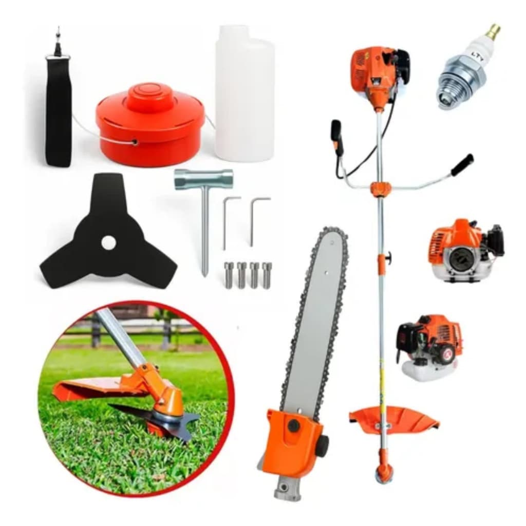 ROÇADEIRA APARADOR DE GRAMA MULTIFUNCIONAL GASOLINA 75CC 3.5HP PROFISSIONAL + MOTOPODA