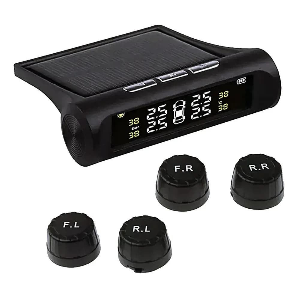 Sistema De Monitoramento Pressão Pneu Solar Tpms Calibragem